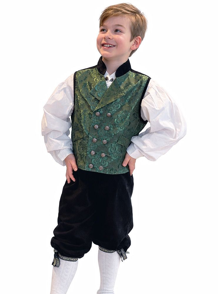 Festdrakt med grønn vest til gutt