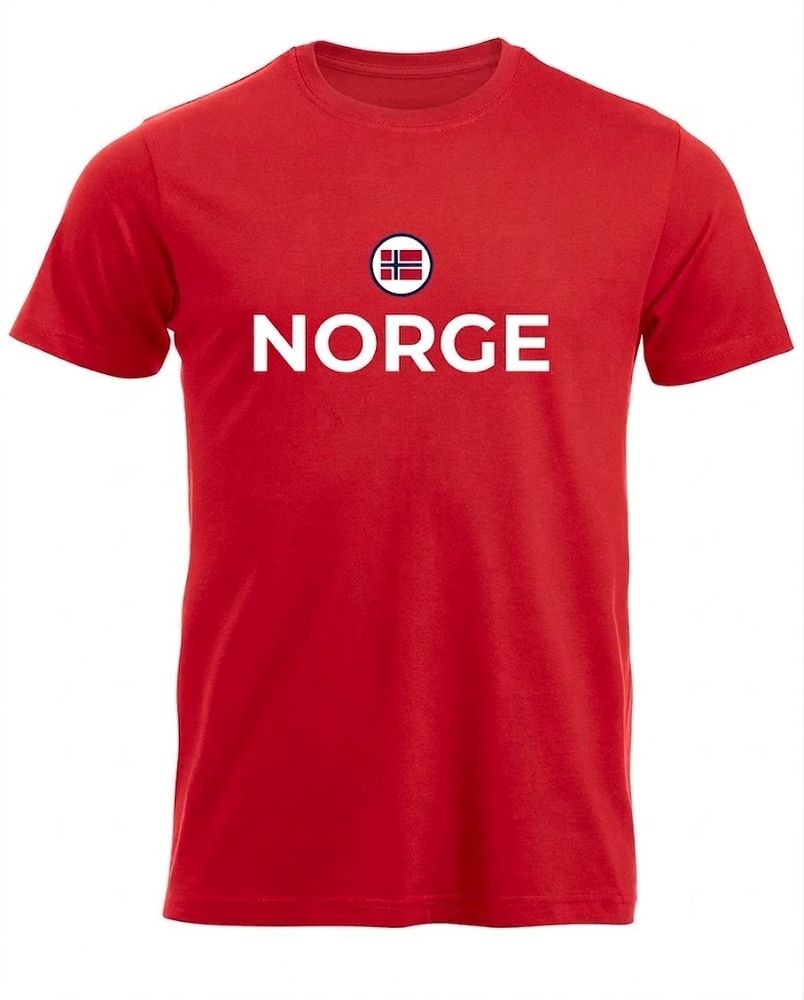Norge t-shirt i rød - Perfekt til fotball-VM