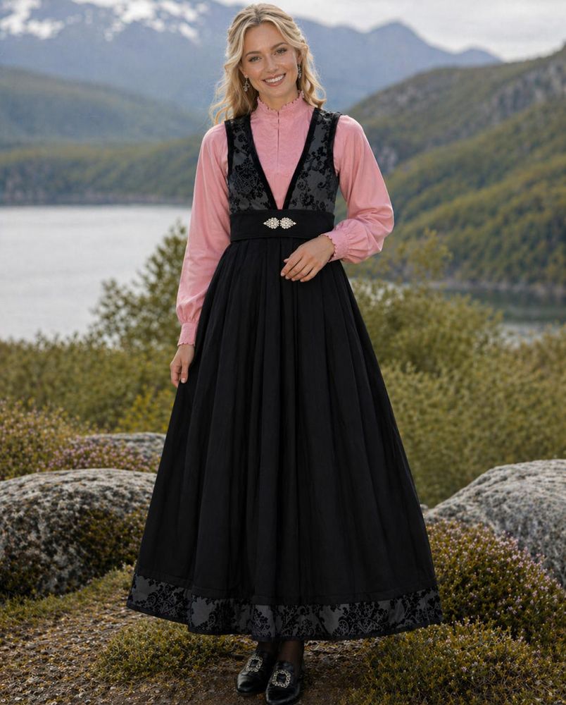 Nye Tora festdrakt til dame i sort