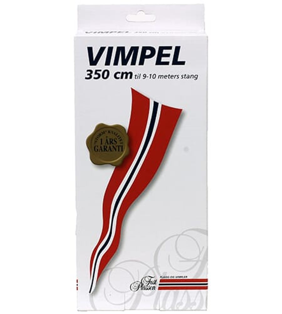 Norsk vimpel til 9-10 meters flaggstang - 350 cm