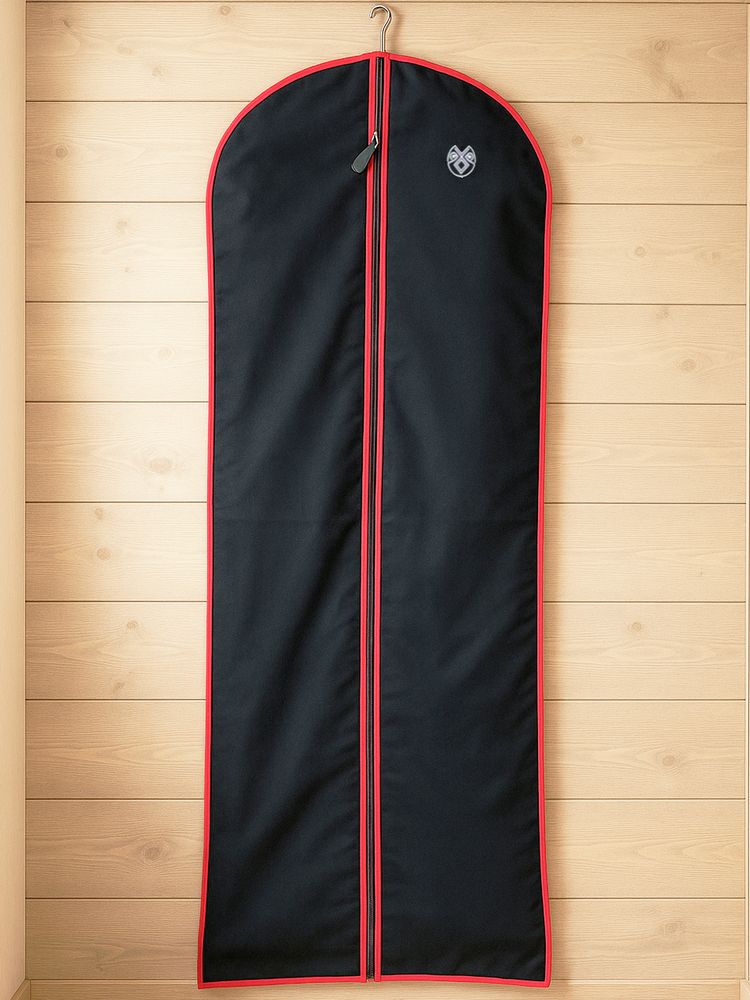 Bunadspose sort/rød i pustende bomull - Tar vare på bunaden din