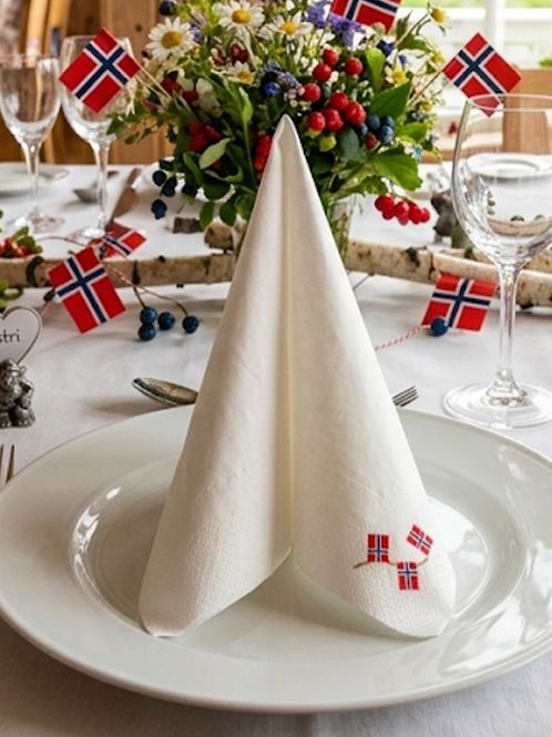Hovedbilde Servietter med Norske Flagg -  17 mai 20 stk. i Pk.